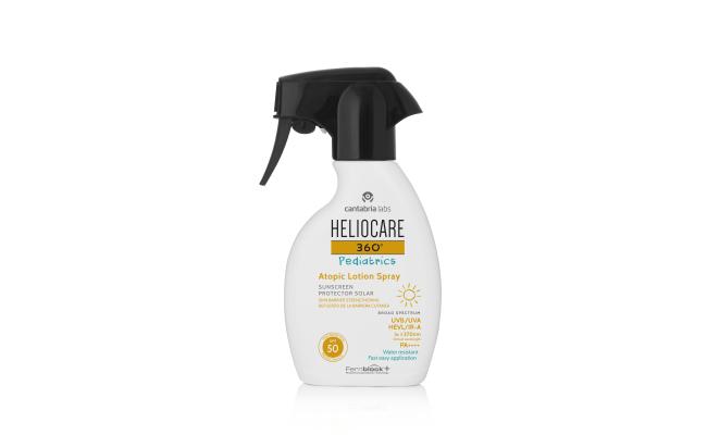 Heliocare 360 Pediatric Atopic Lotion SPF 50 250 ml واقي الشمس هيليوكير بخاخ لوشن للبشرة المعرضة للأكزيما مناسب للأطفال